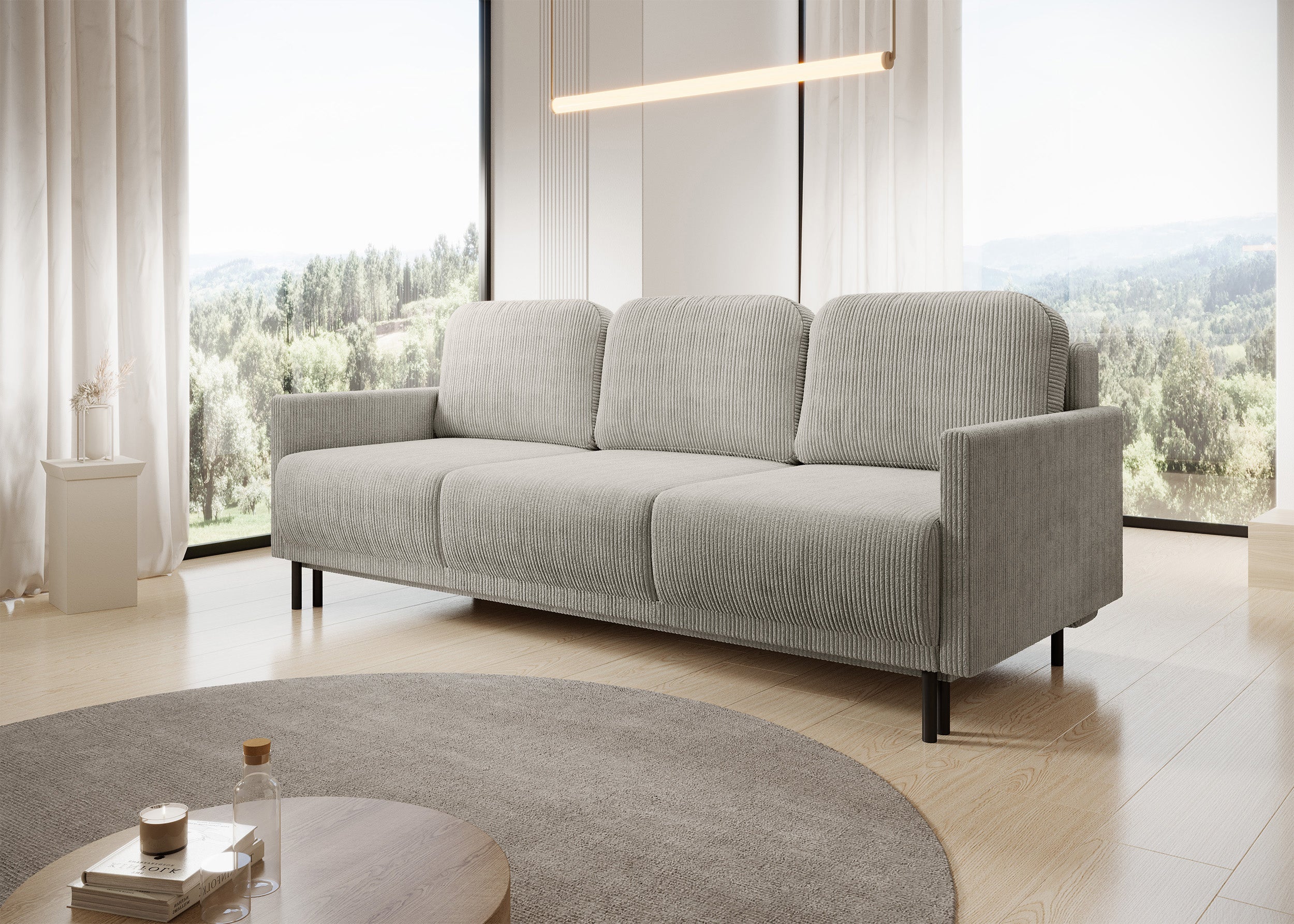 selsey-hamiel-dreisitziges-klappsofa-mit-stauraum-hellbeiger-cord image 8