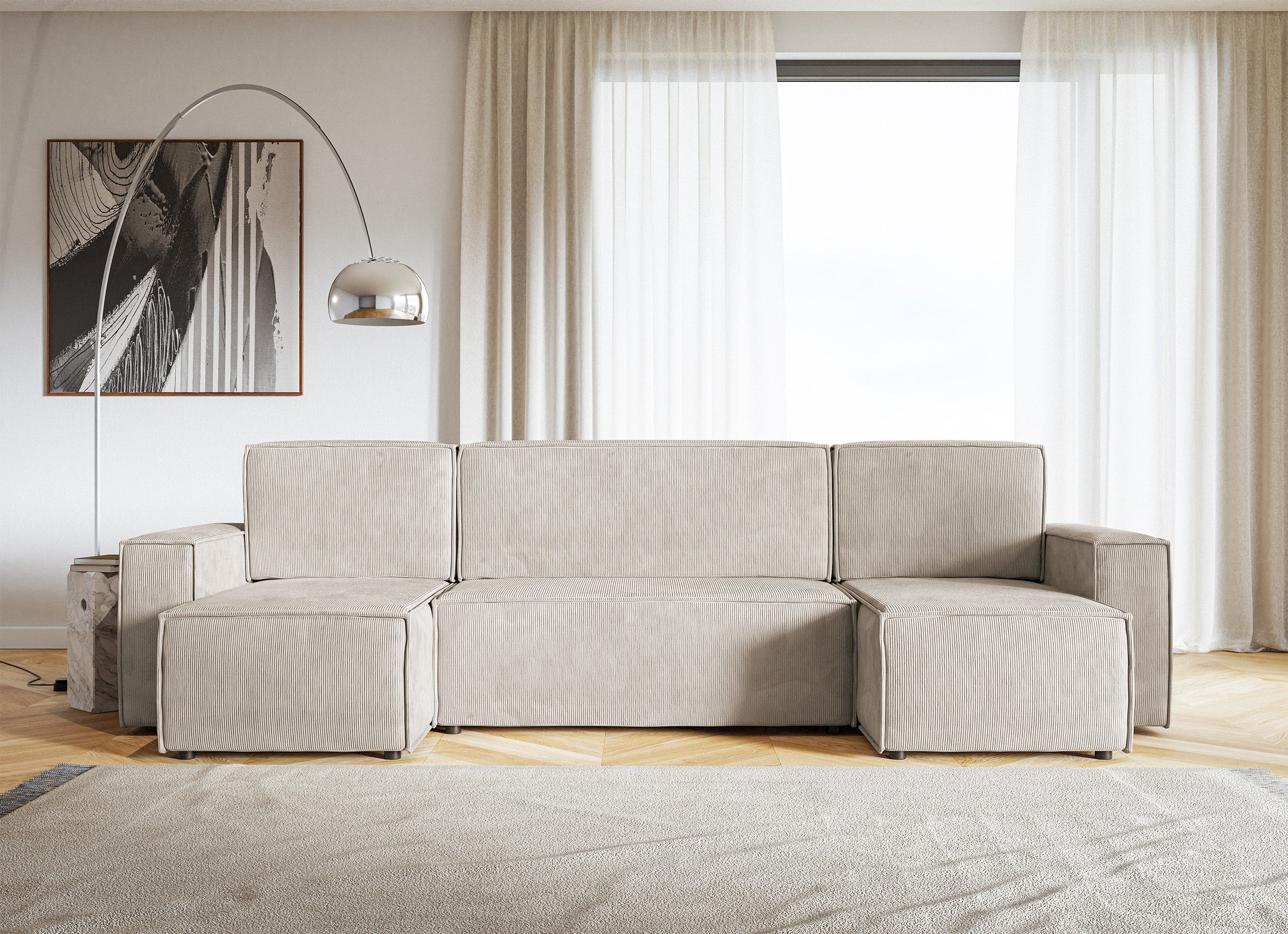 selsey-copertino-u-eckcouch-mit-schlaffunktion-und-stauraum-beige-cord image 2