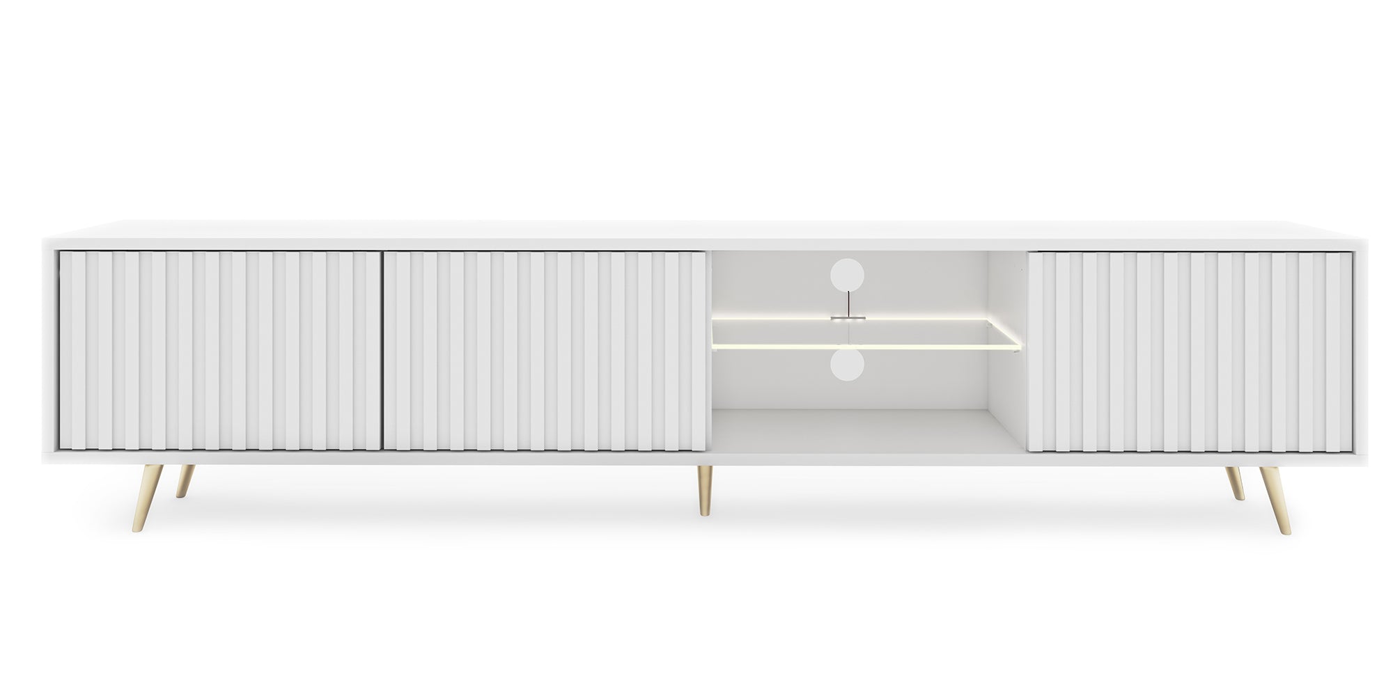 selsey-bello-tv-schrank-175-cm-wei-mit-lamellenfront-led-und-goldenen-beinen image 4