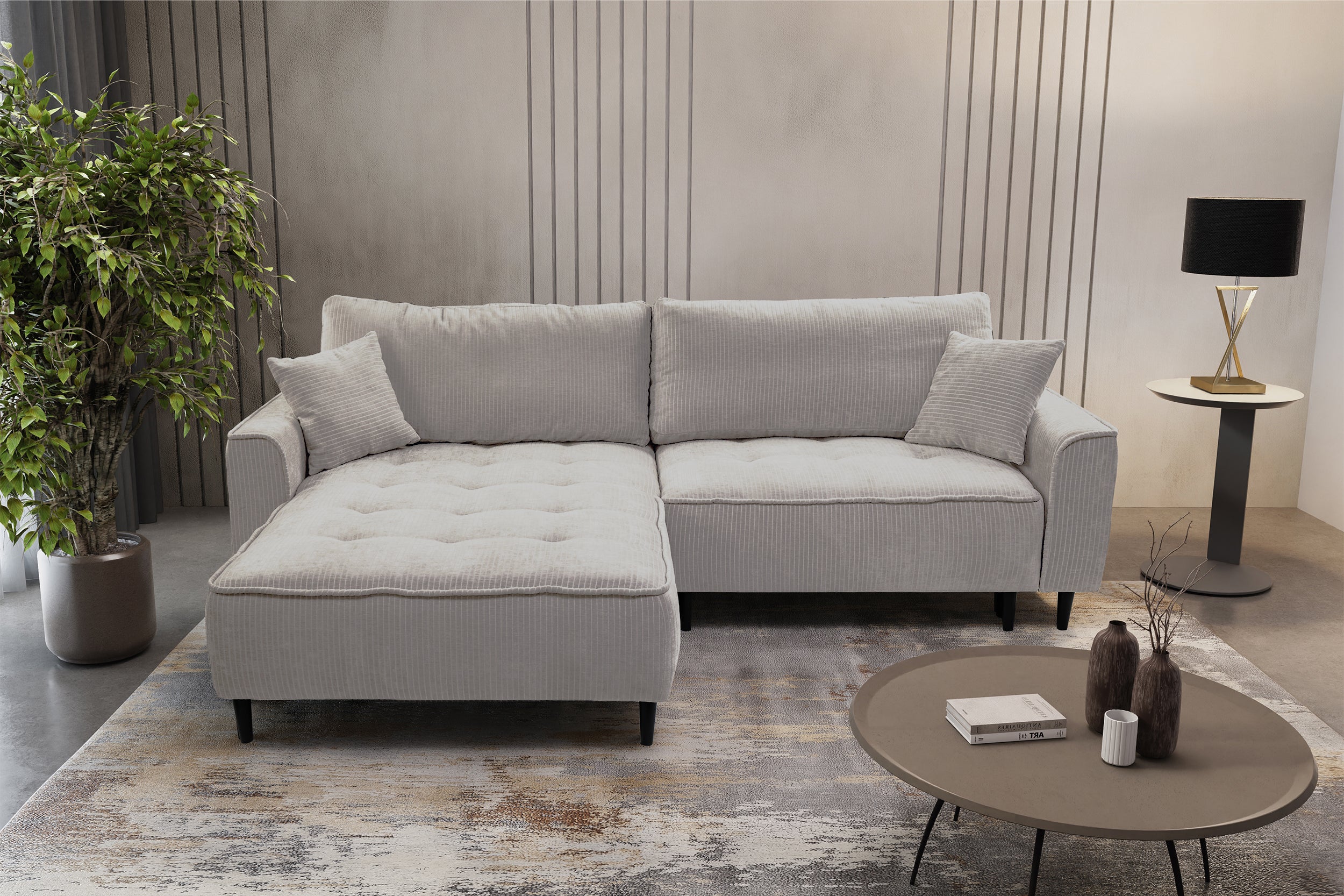 selsey-blues-ecksofa-l-form-links-mit-schlaffunktion-und-stauraum-hellbeige-cord image 2