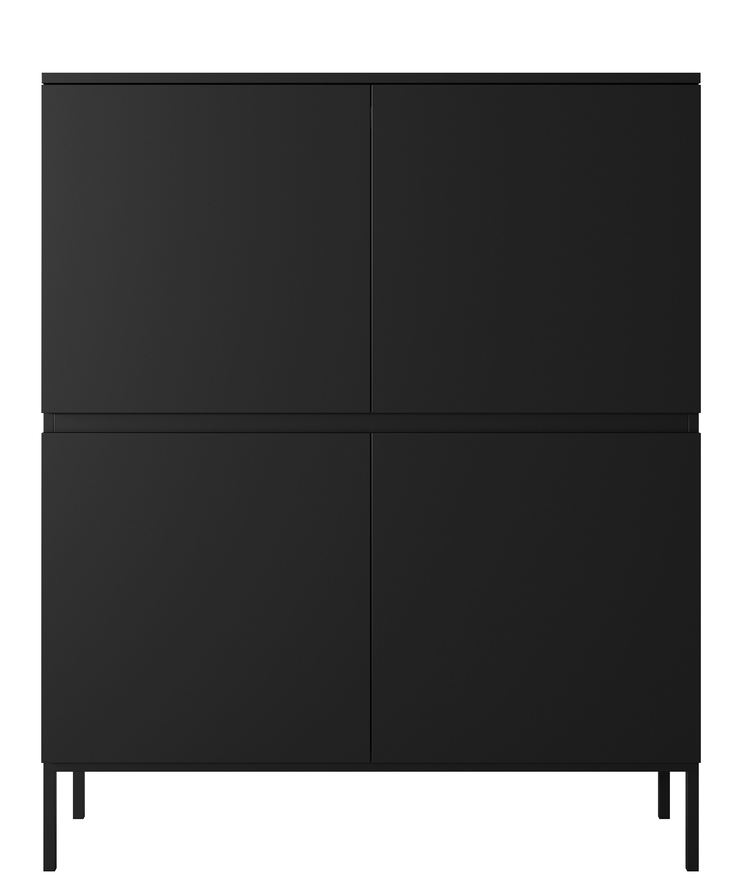selsey-bemmi-hohe-kommode-100-cm-schwarz-mit-schwarzen-beinen image 6