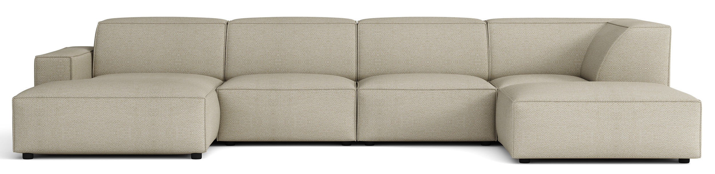 selsey-sellmo-u-modulsofa-rechts-mit-hocker-grau-beige-chenille image 1