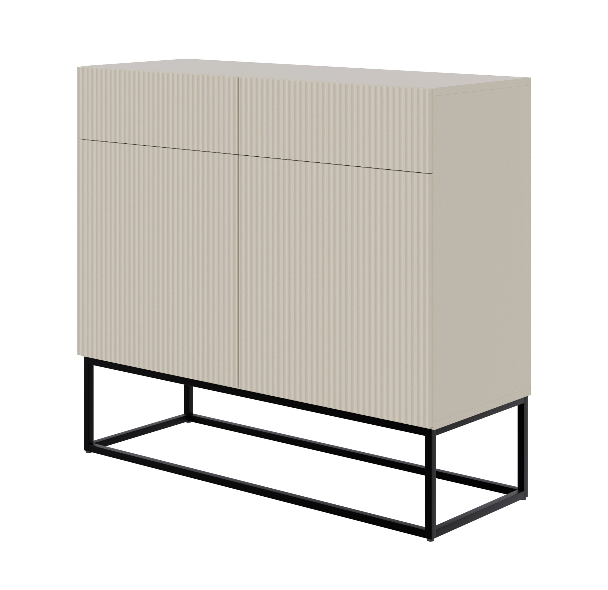 selsey-veldio-zweit-rige-kommode-100-cm-schwarz-mit-gefr-ster-front image 6