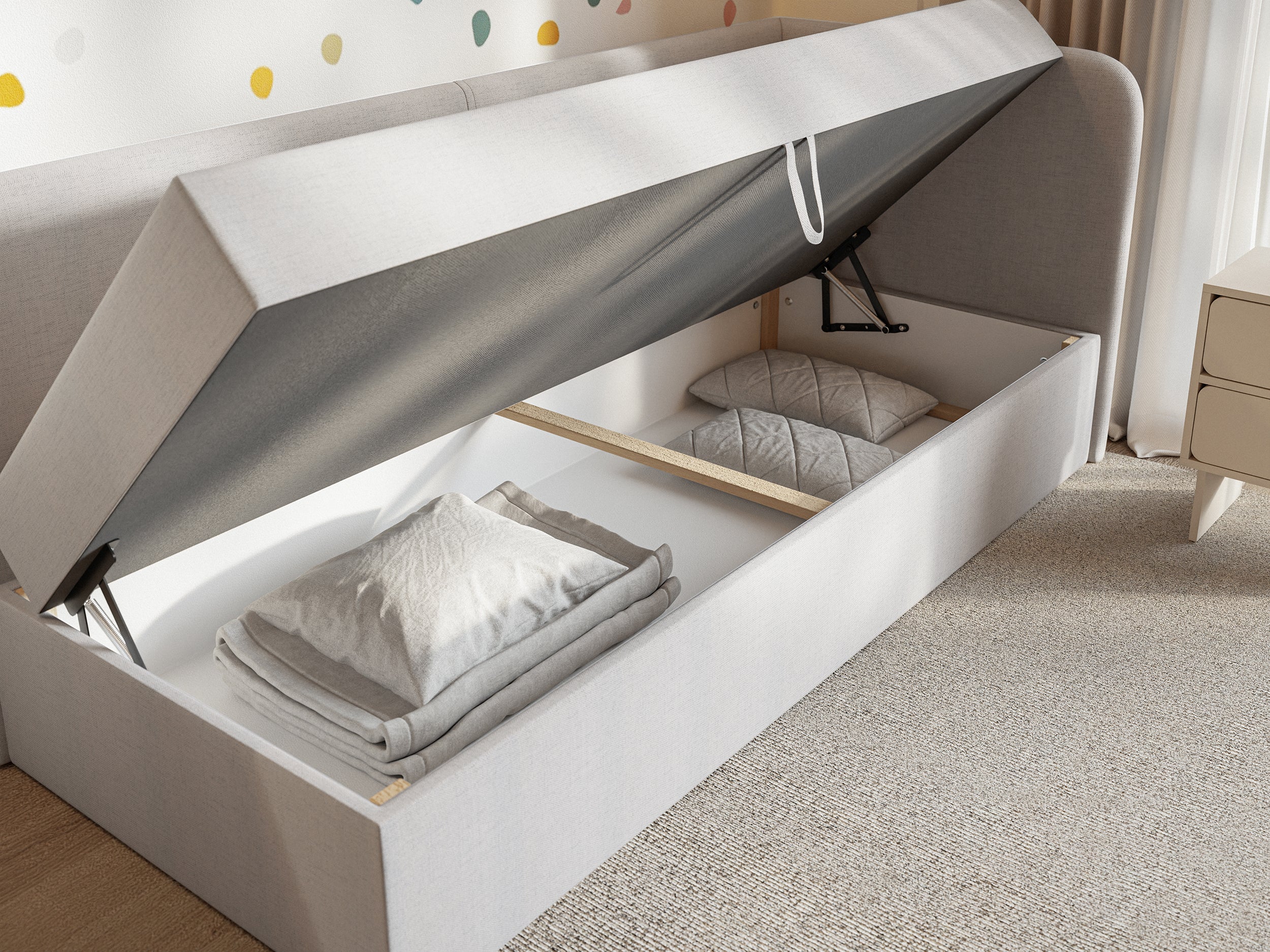 selsey-calmmo-jugendbett-90x200-cm-rechtsseitig-mit-stauraum-hellgrauer-hydropho image 5