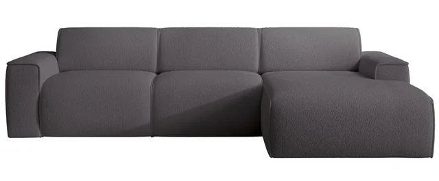 selsey-bouvi-ecksofa-l-form-rechts-dunkelgrauer-boucl-stoff image 1