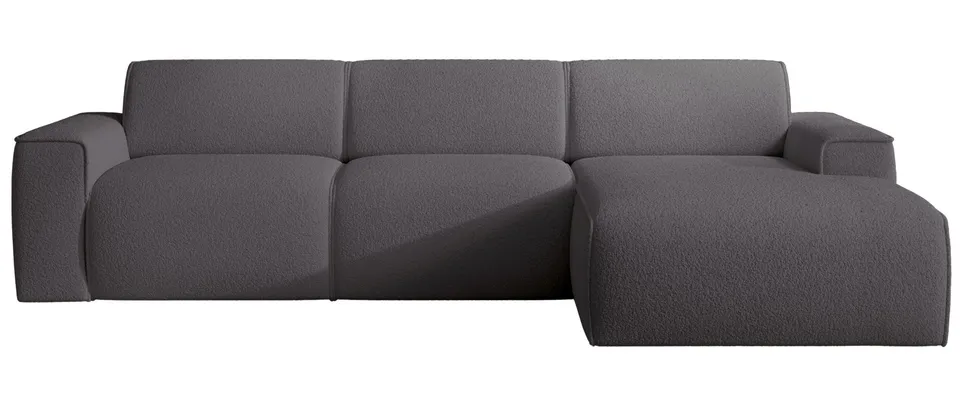 selsey-bouvi-ecksofa-l-form-rechts-dunkelgrauer-boucl-stoff image 1