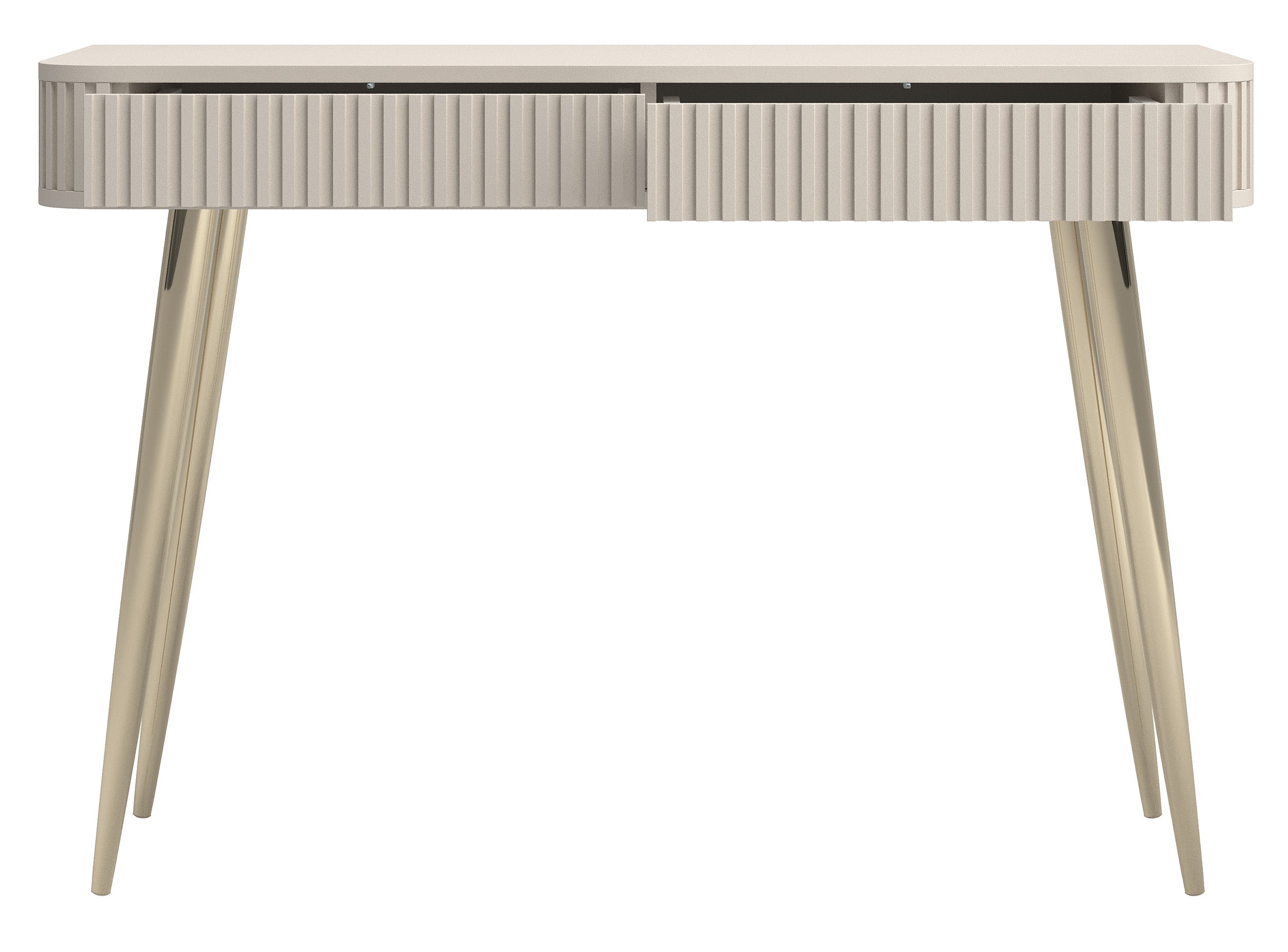 selsey-ovarlo-toilettentisch-113-cm-mit-2-schubladen-sandbeige-mit-goldenen-bein image 3