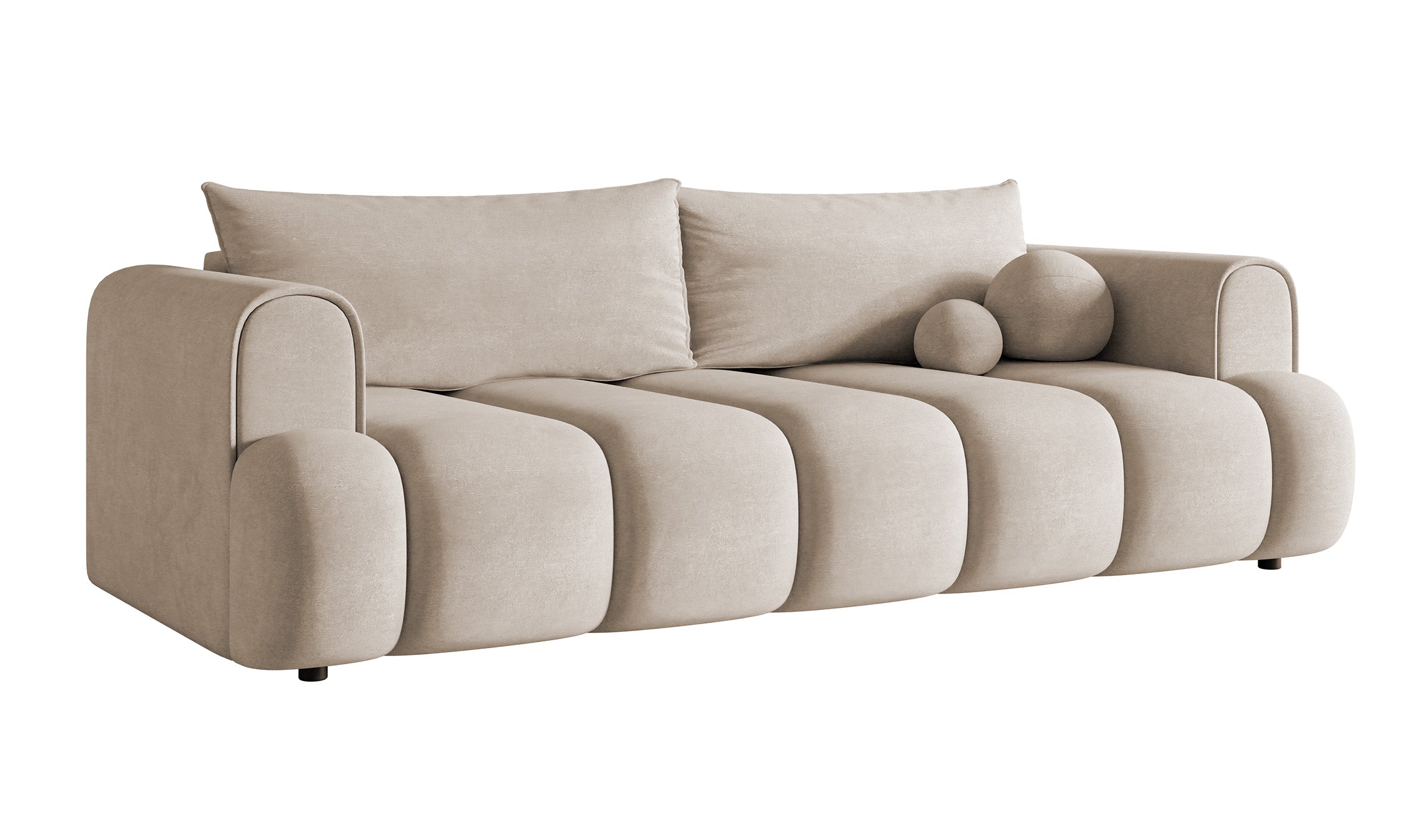 selsey-dandelino-dreisitziges-sofa-mit-schlaffunktion-graubeige-velours-wasserab image 4