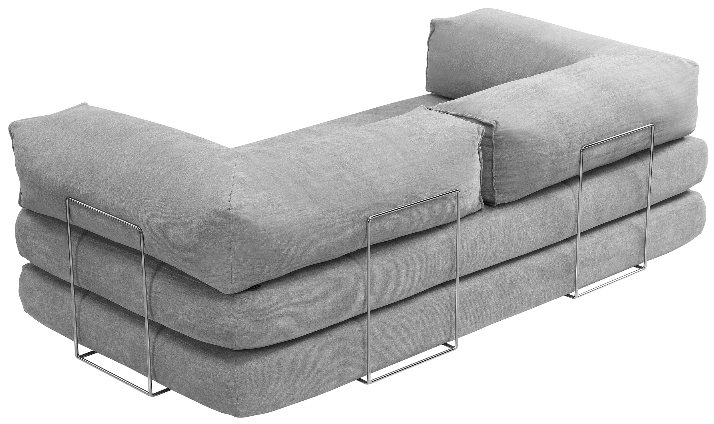selsey-semassy-zweisitziges-schlafsofa-hellgrau-chenille-metallrahmen image 5