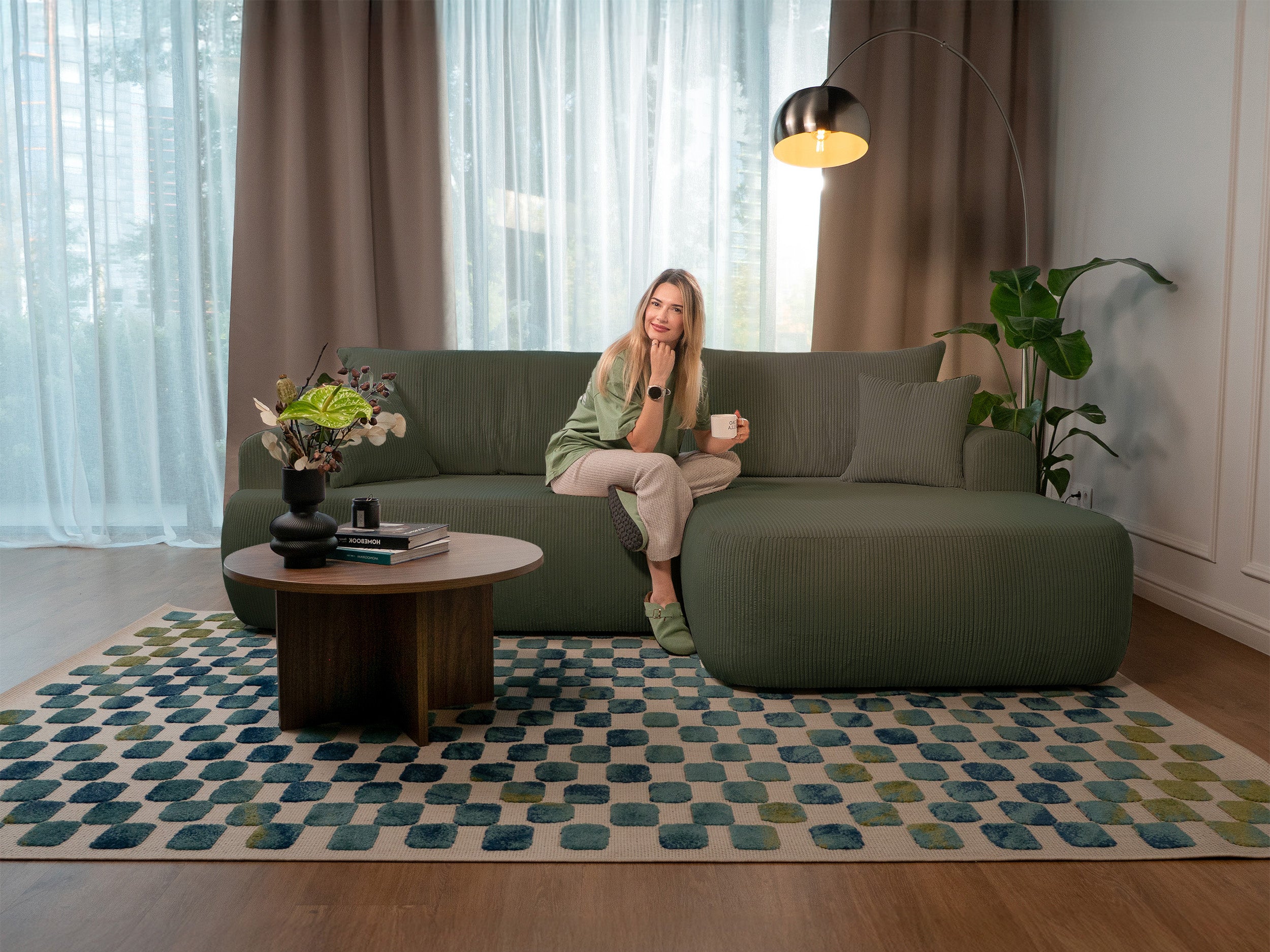 selsey-ovo-cord-ecksofa-mit-schlaffunktion-l-form-rechts-olivgr-ner-cord image 2
