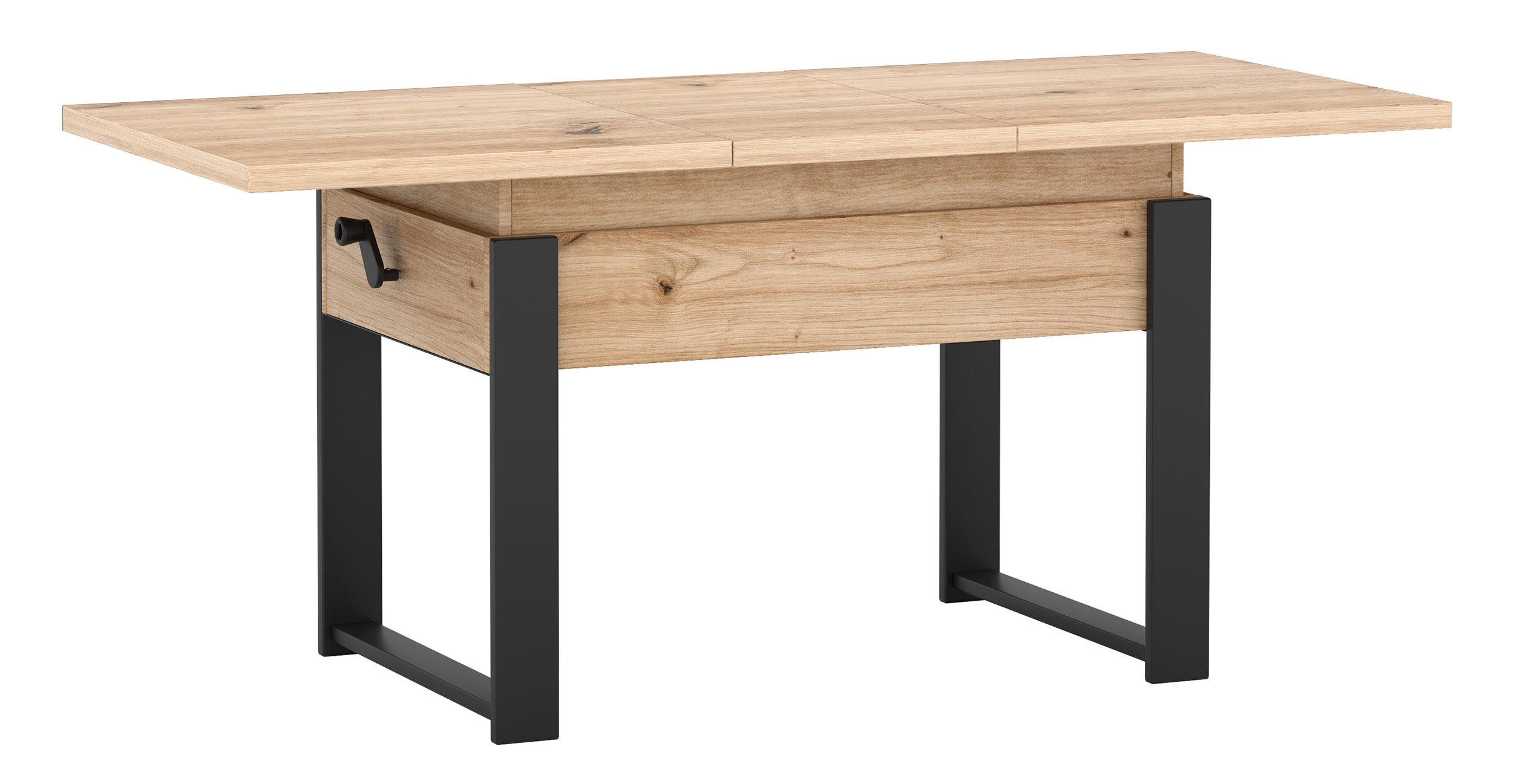 selsey-hugo-ausziehbarer-couchtisch-120-157-x67-cm-artisan-eiche-mit-schwarzen-b image 5