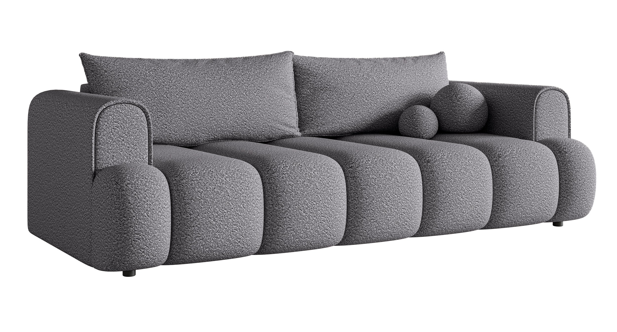 selsey-dandelino-dreisitziges-sofa-mit-schlaffunktion-grauer-boucl-stoff image 4
