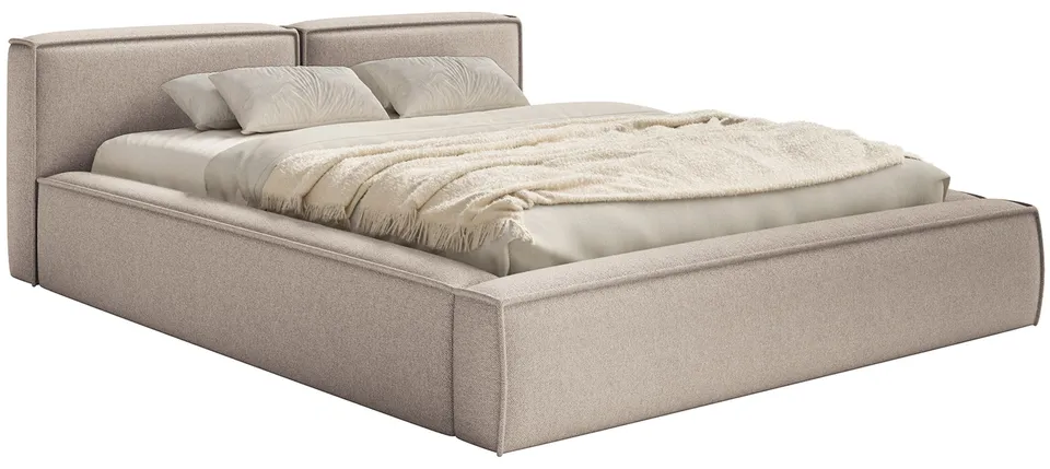 selsey-tilves-slim-low-polsterbett-200x200-cm-mit-stauraum-beige-chenille image 1