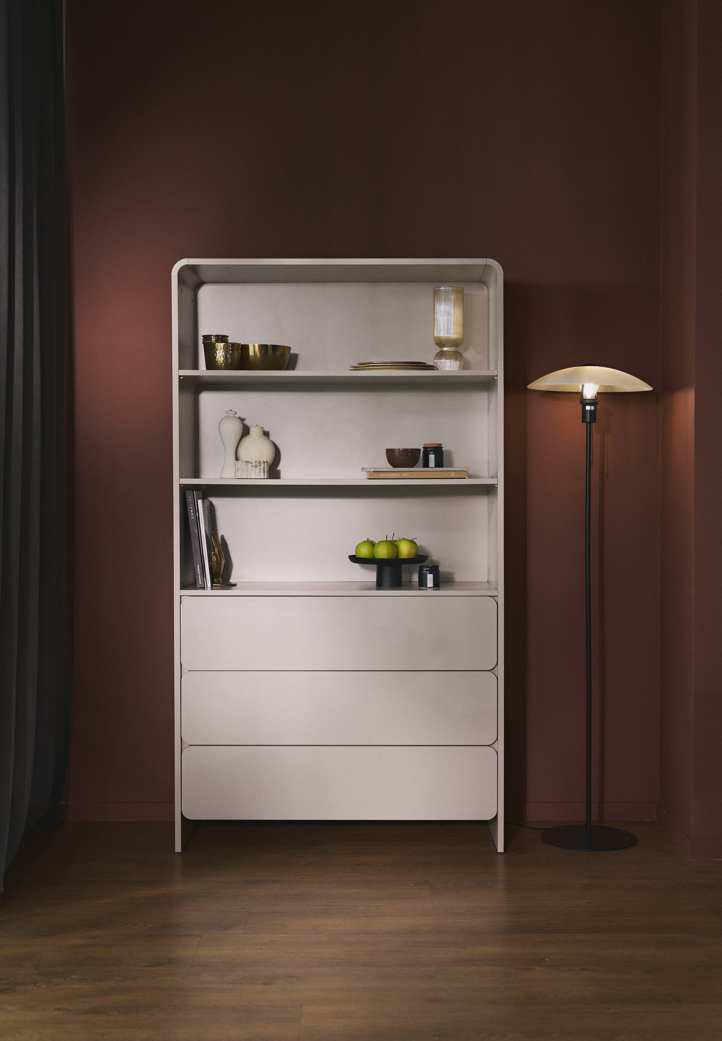 selsey-lummo-regal-100-cm-mit-drei-schubladen-kaschmir image 6