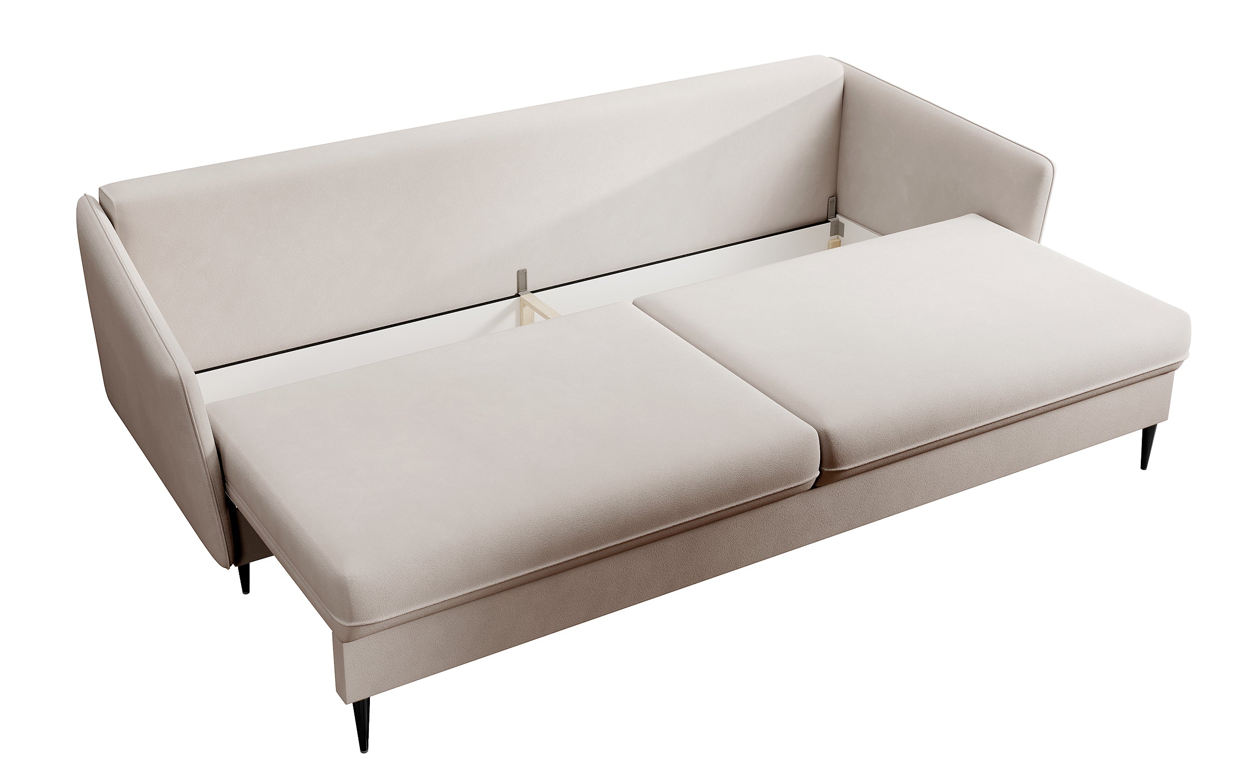 selsey-volio-dreisitziges-schlafsofa-hellgrau-beige-samt-wasserabweisend image 7