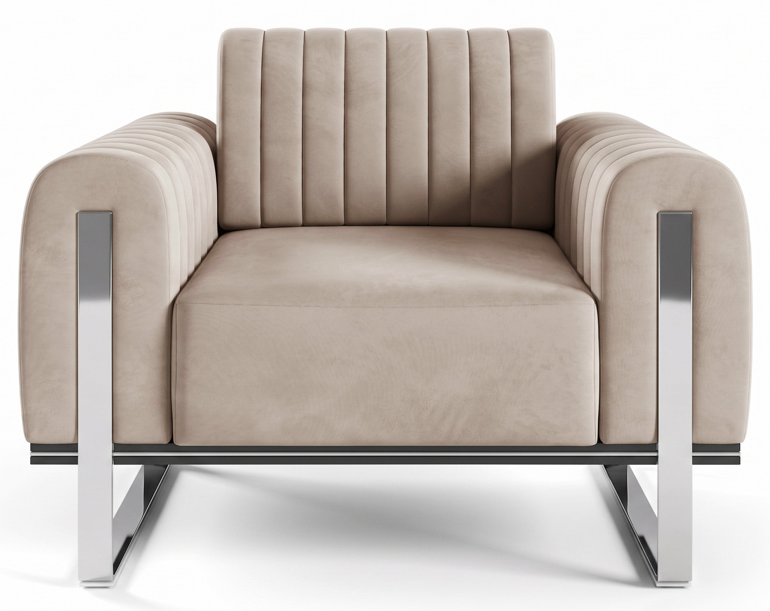selsey-parissa-schalensitz-sessel-hellbeige-samt-chrombeine image 4