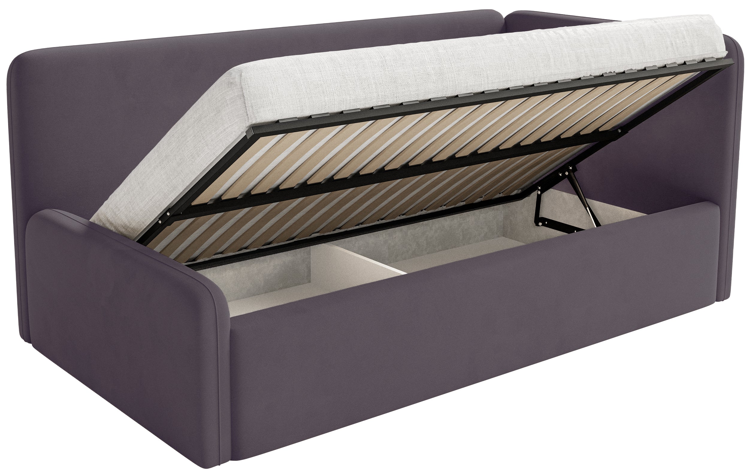 selsey-fanklo-jugendbett-120x200-cm-rechts-violetter-samt-mit-stauraum image 3