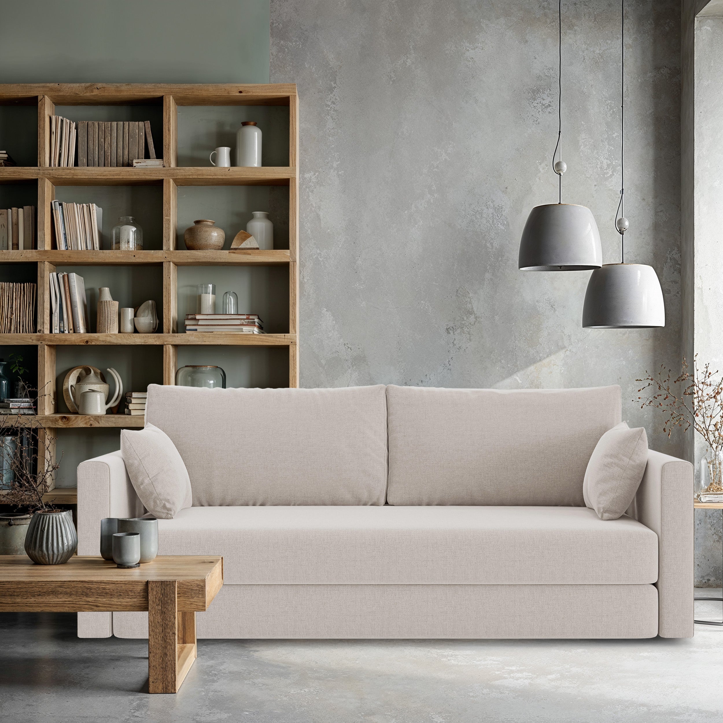 selsey-avolia-dreisitziges-schlafsofa-ausklappbar-hellbeige-mit-flechtmuster image 2