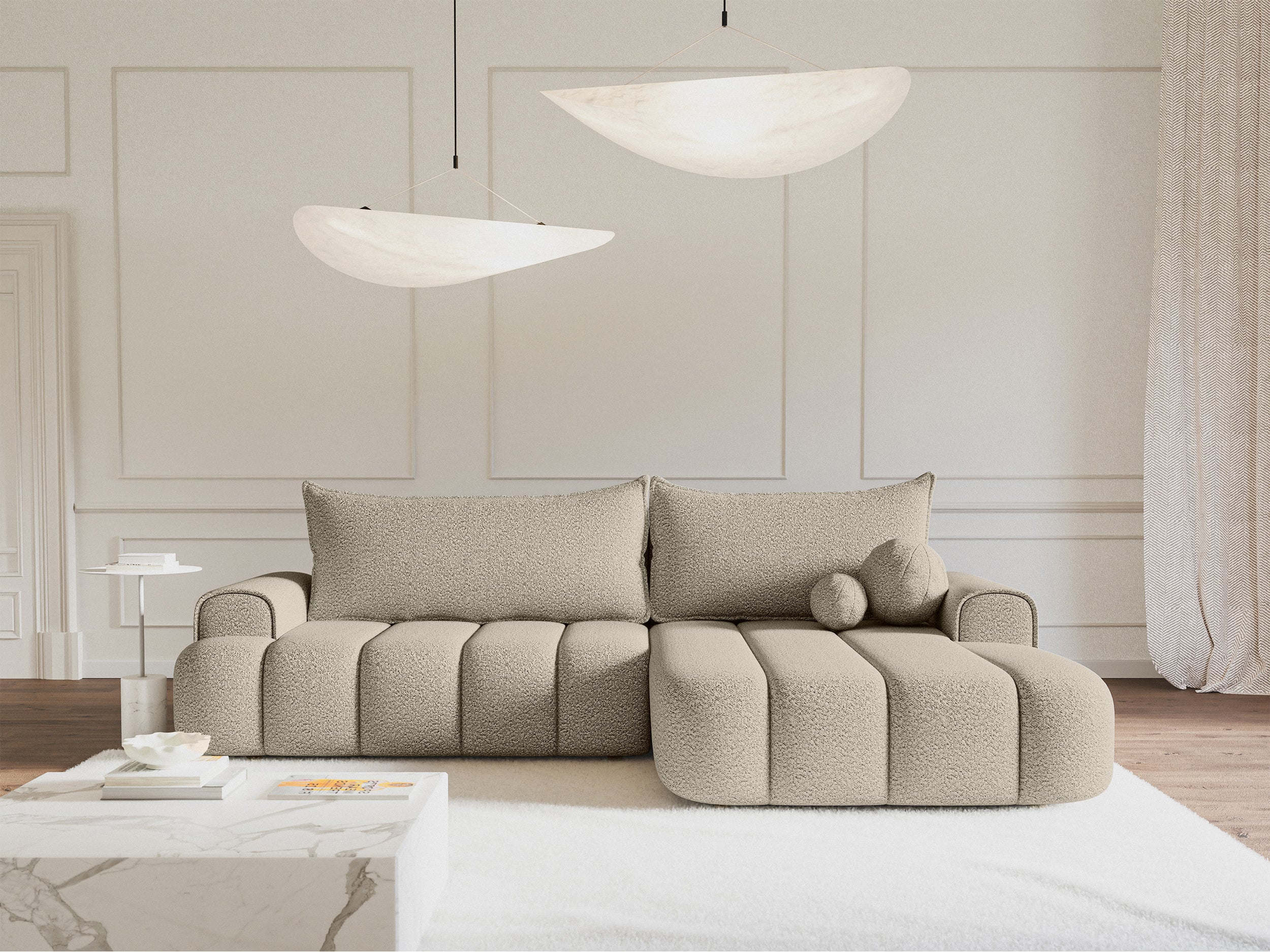 selsey-ecksofa-dandelino-l-f-rmig-rechts-mit-schlaffunktion-und-stauraum-hellbei image 2
