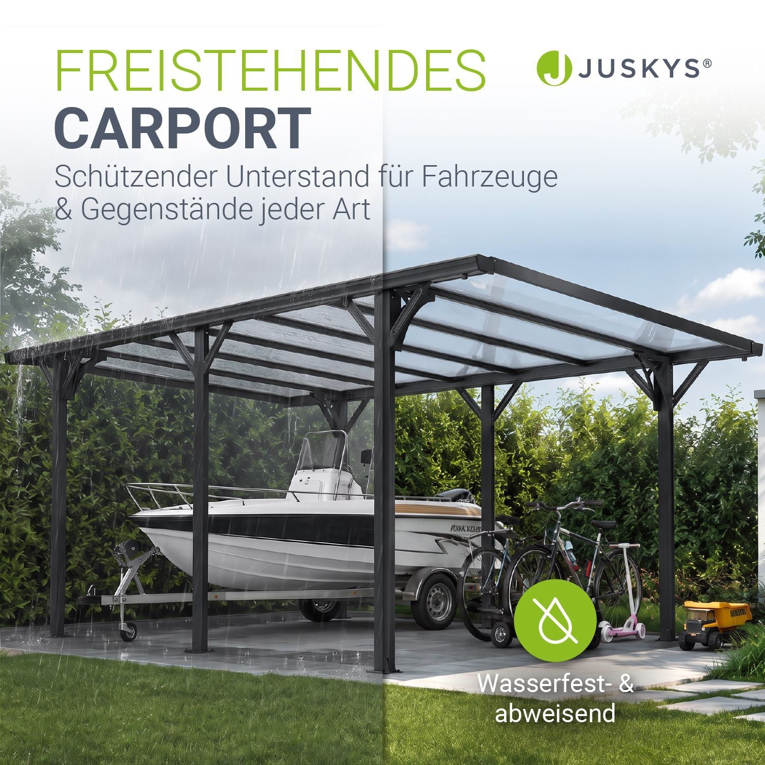 juskys-carport-5x3-m-mit-flachdach-alu-unterstand-diverse-modelle image 7