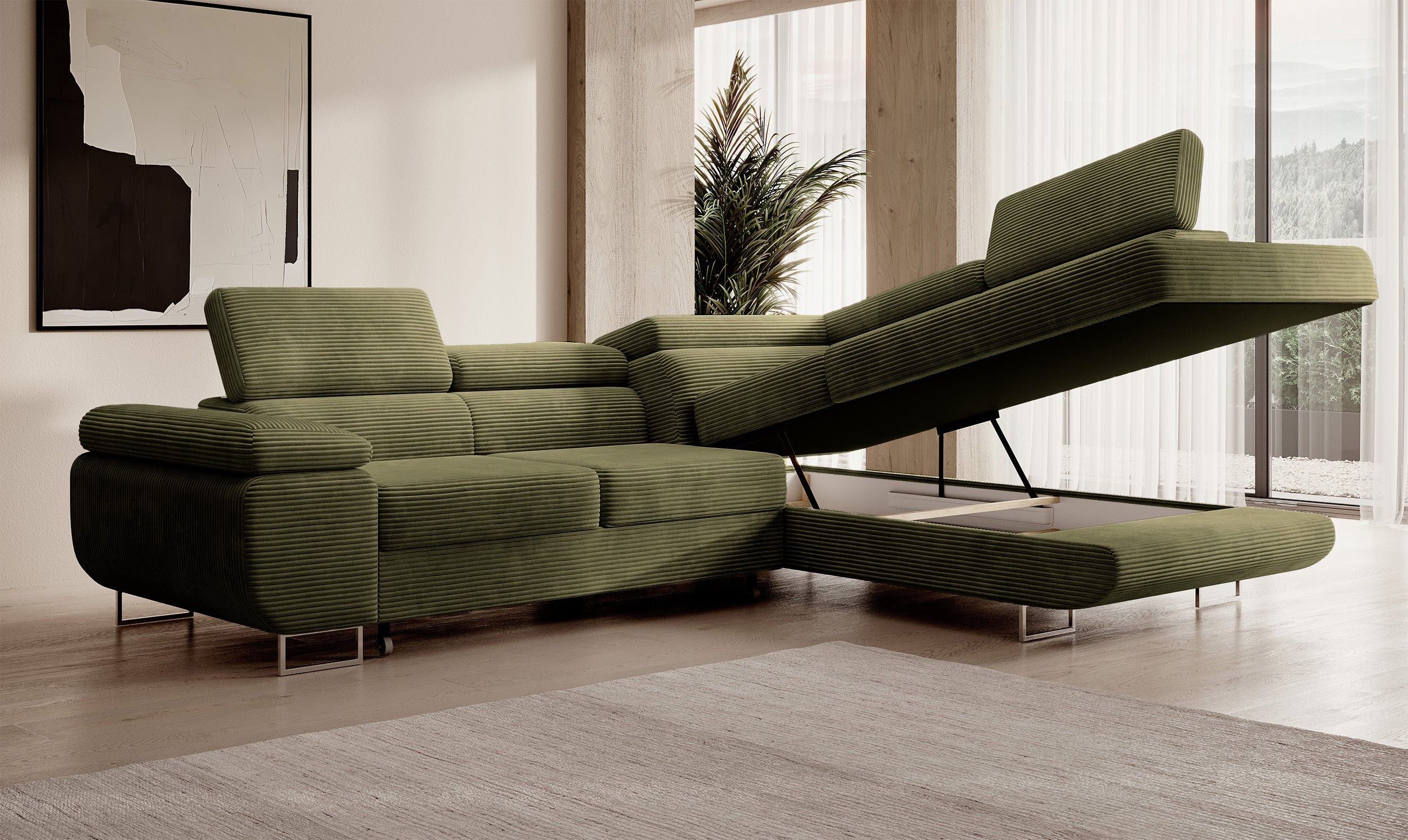 selsey-stevil-ecksofa-mit-schlaffunktion-l-form-rechts-mit-stauraum-olivgr-ner-c image 8