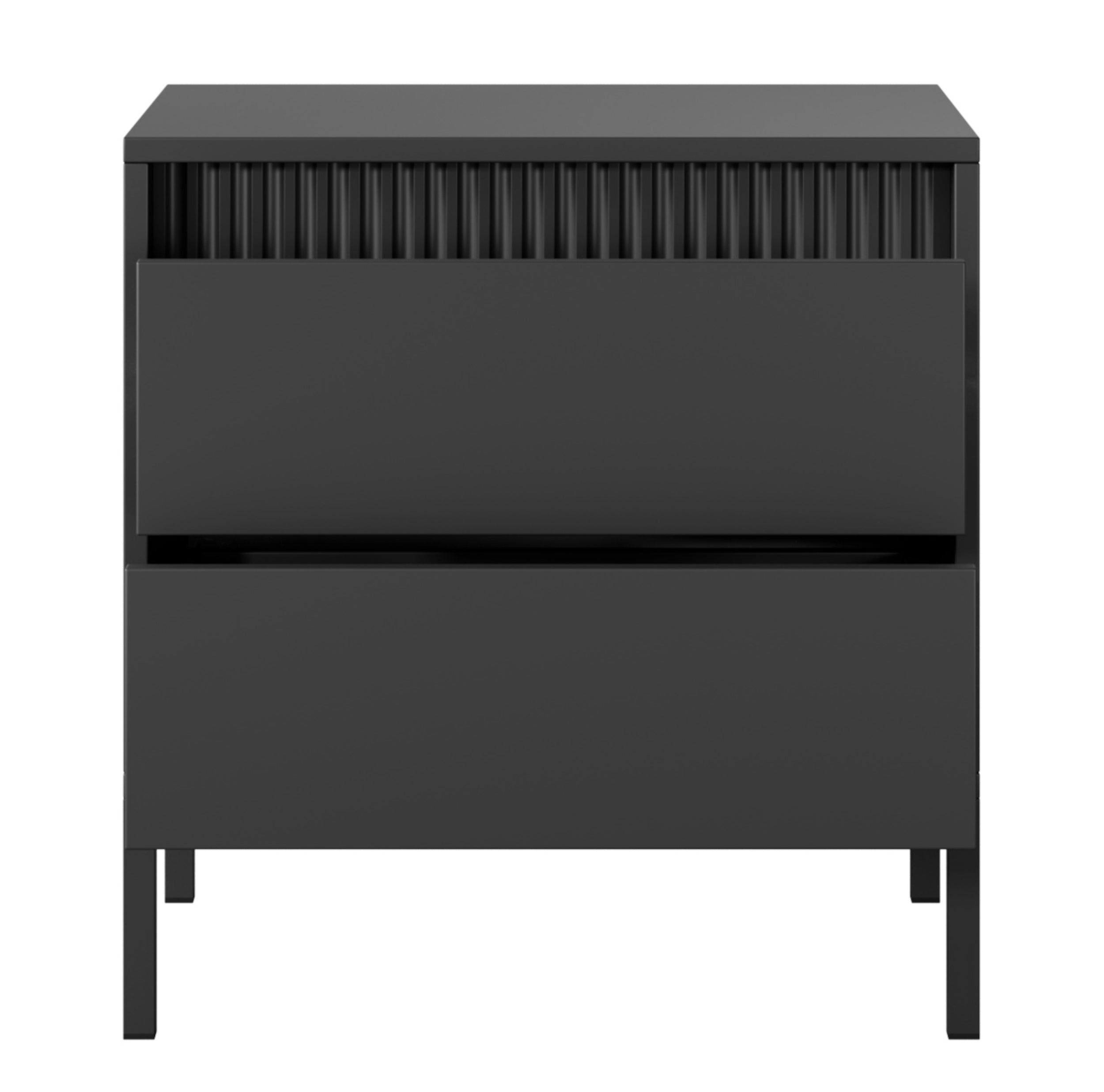 selsey-falsetto-nachttisch-mit-gerillten-fronten-und-schublade-68-cm-schwarz image 5