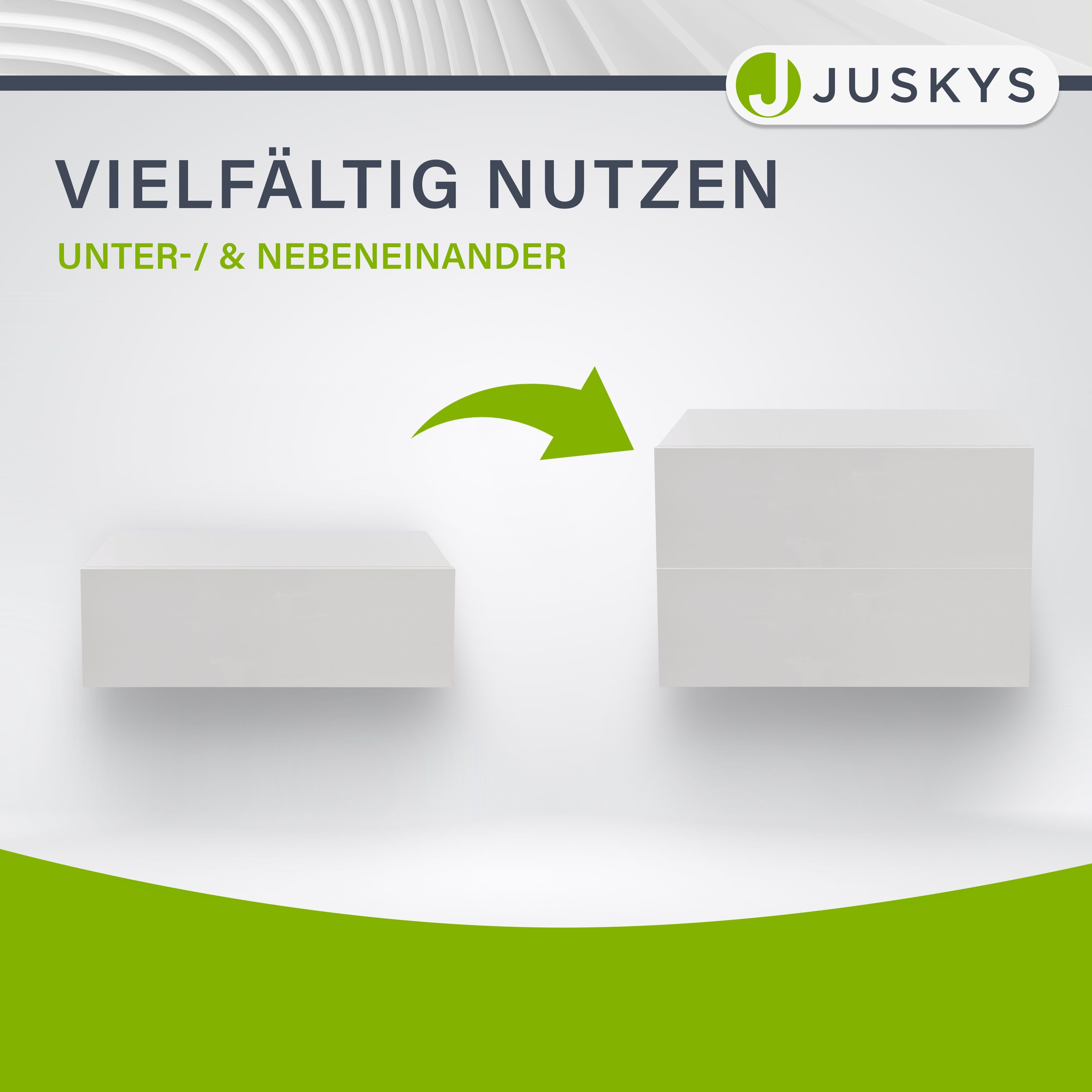 juskys-2er-set-nachttisch-h-ngend-46x30x15-cm-schweberegal-mit-schublade-wei image 7