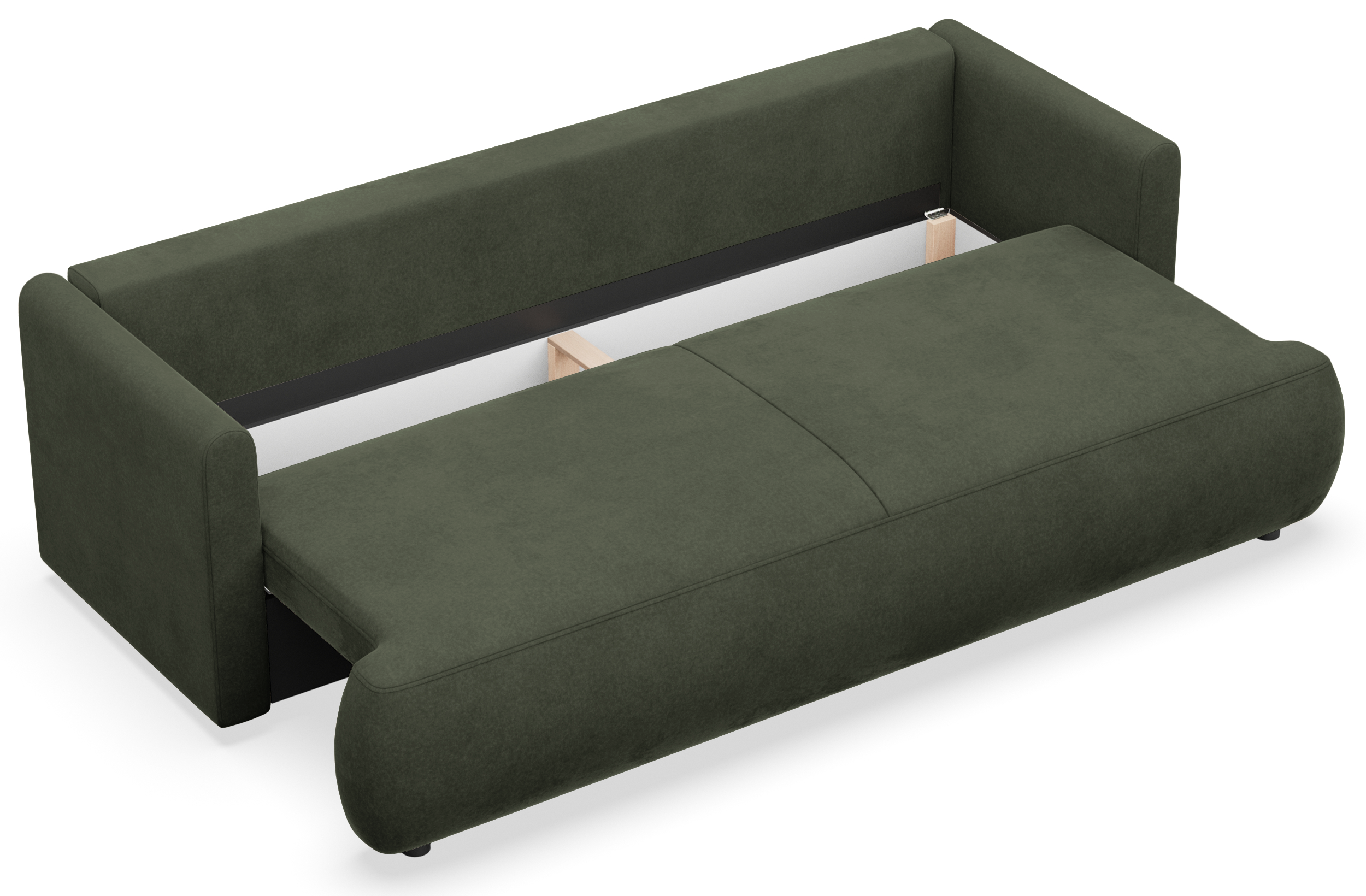 selsey-ovo-mini-dreisitziges-ausklappbares-sofa-mit-stauraum-olivgr-ner-samt image 3