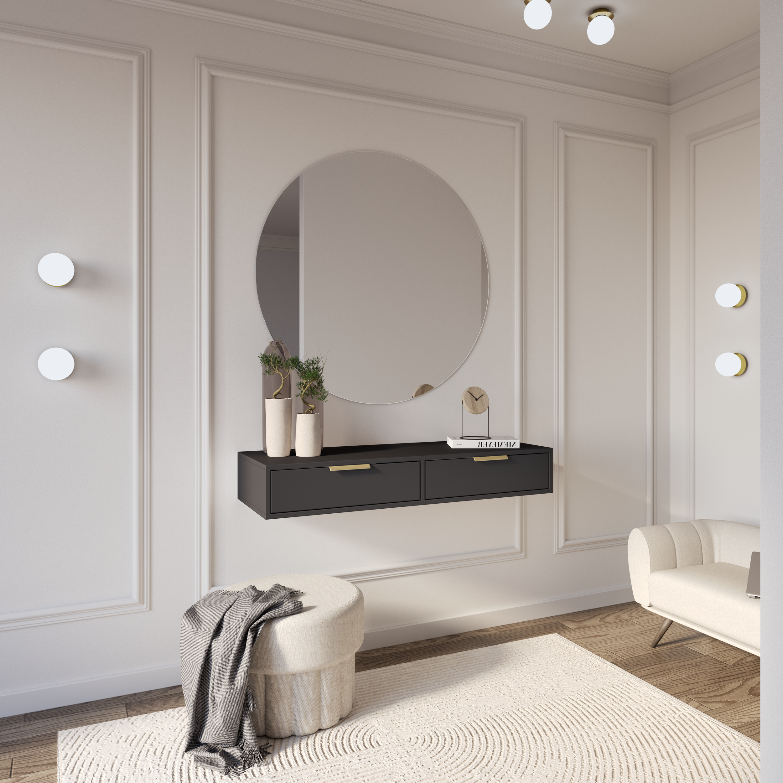 selsey-vena-toilettentisch-mit-zwei-schubladen-110-cm-schwarz-h-ngend image 4