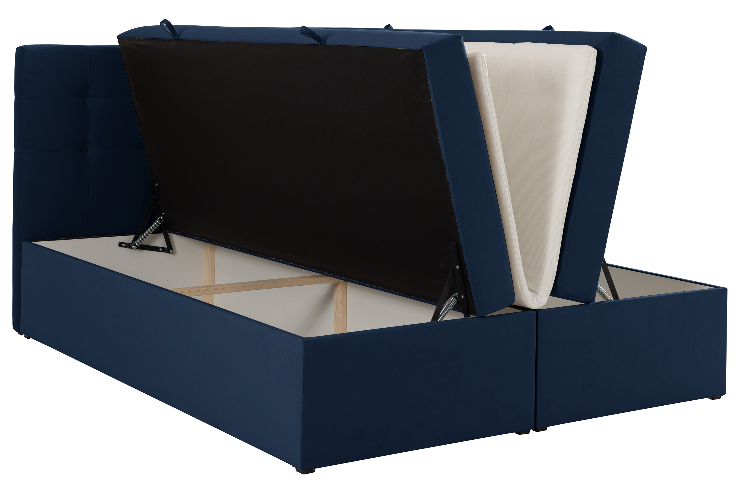 selsey-ronneo-kontinentalbett-160x200-cm-blau-samt-mit-stauraum-und-topper image 4