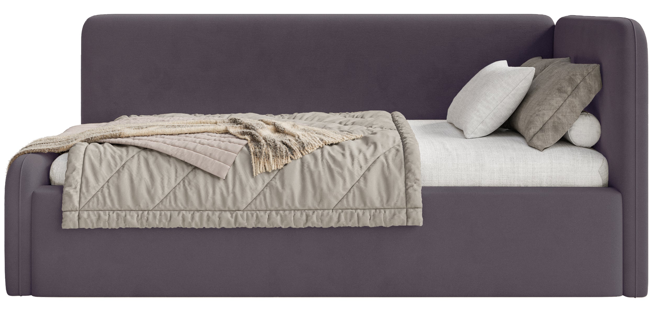 selsey-fanklo-jugendbett-90x200-cm-rechts-mit-stauraum-violetter-velours image 5