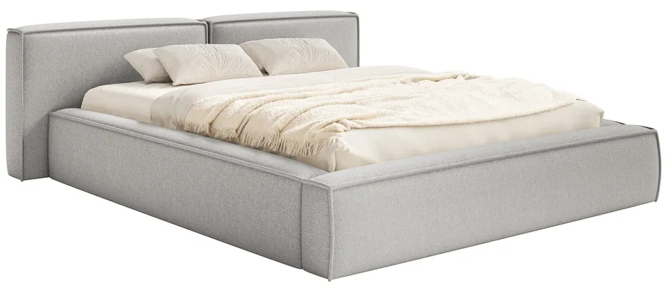 selsey-tilves-low-polsterbett-140x200-cm-mit-stauraum-hellgrauer-chenille-metall image 1