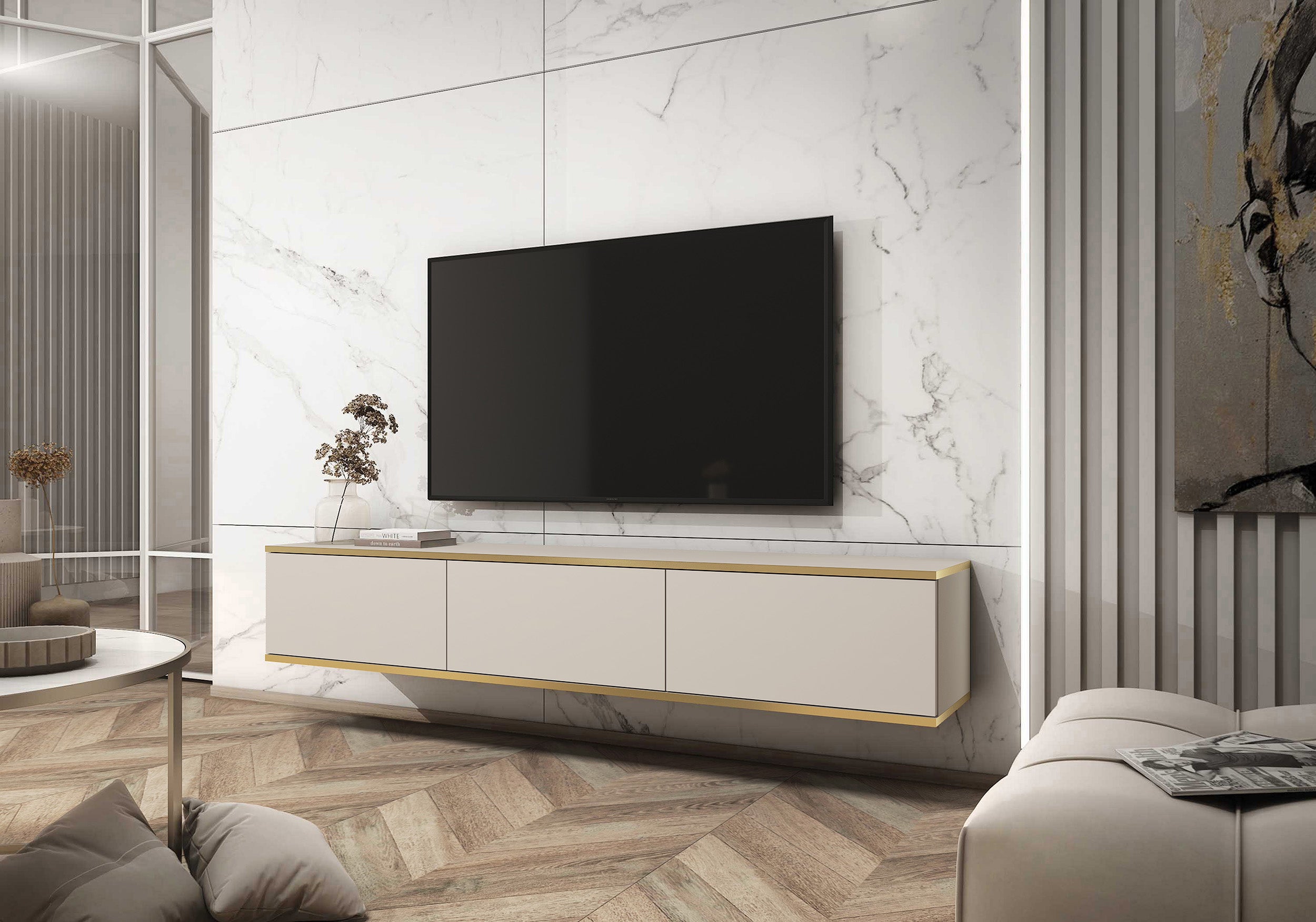 selsey-mucalma-tv-schrank-175-cm-beige-mit-goldenen-eins-tzen image 2