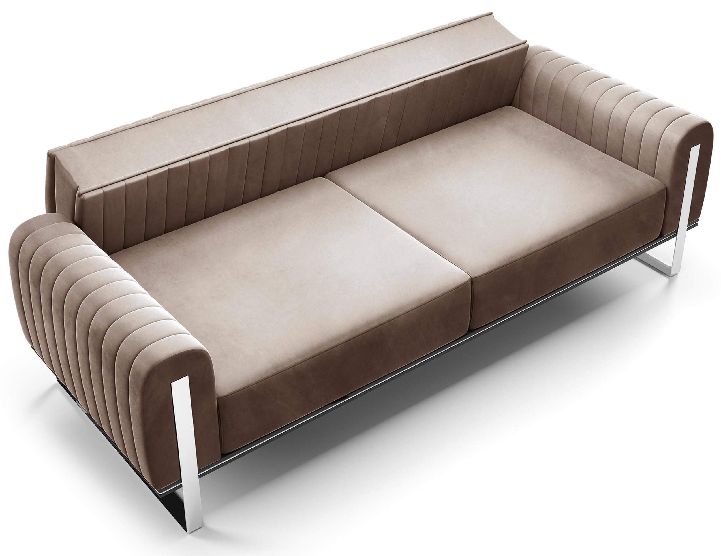 selsey-dreisitziges-sofa-parissa-beige-samt-chromf-e image 5