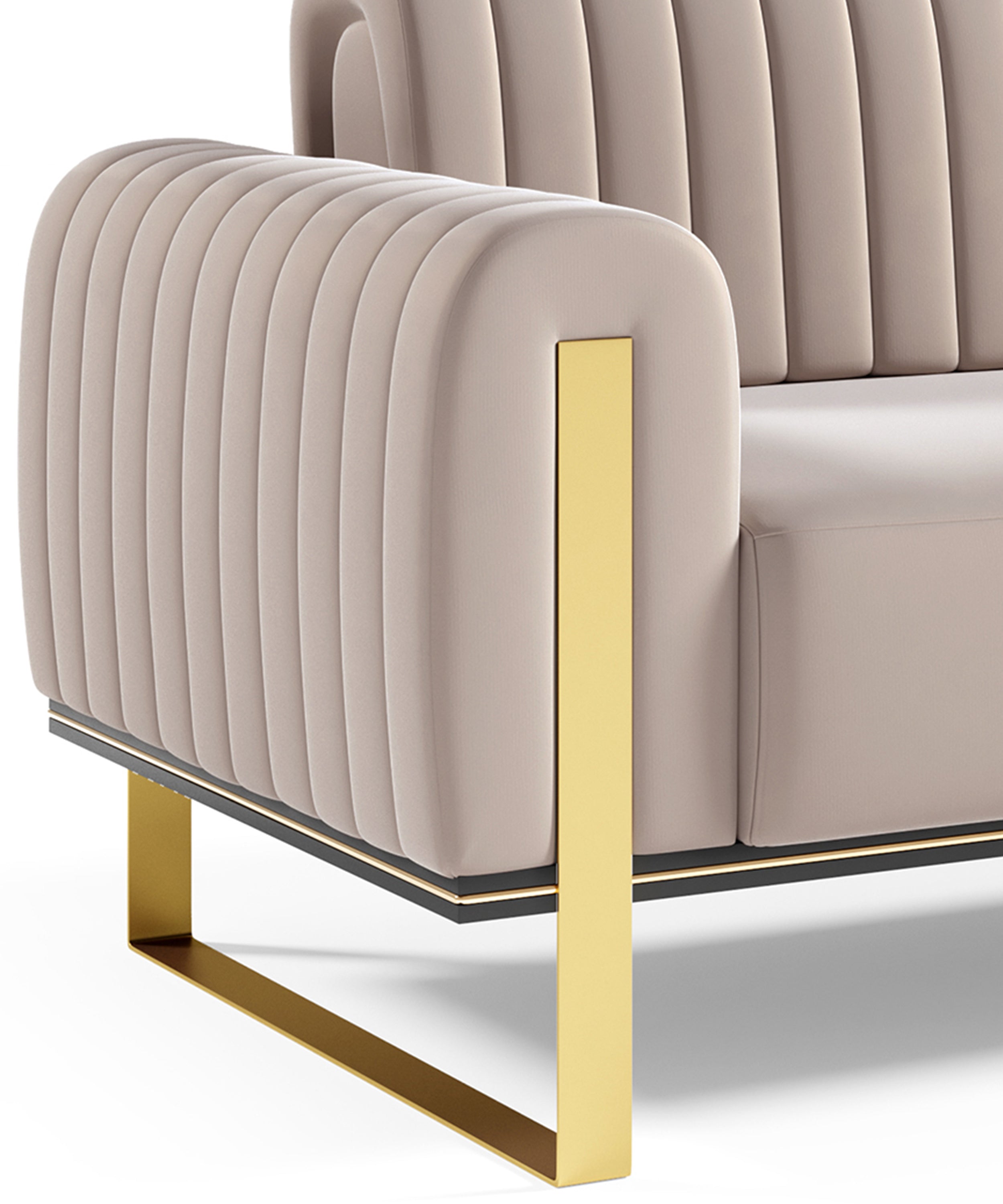 selsey-parissa-3-sitzer-sofa-beige-samt-glamour image 5