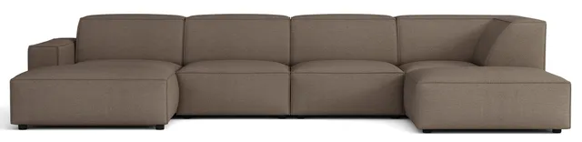 selsey-sellmo-u-f-rmiges-modulares-ecksofa-mit-hocker-rechts-hellbraune-hydropho image 1