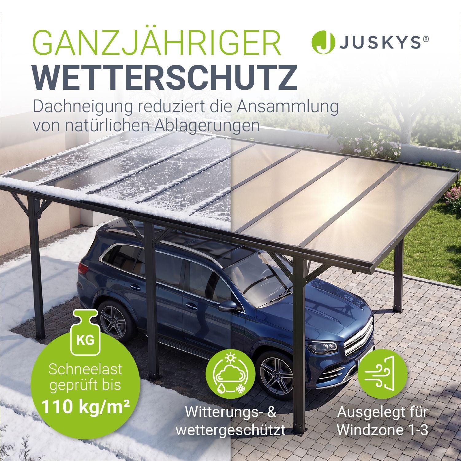 juskys-carport-5x3-m-mit-flachdach-alu-unterstand-diverse-modelle image 2