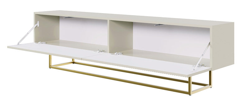 selsey-veldio-tv-schrank-175-cm-mit-gefr-ster-front-grau-beige-mit-goldenen-bein image 1