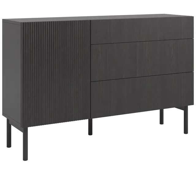 selsey-nolie-einzelt-r-kommode-mit-3-schubladen-140-cm-portland-esche-schwarz image 1