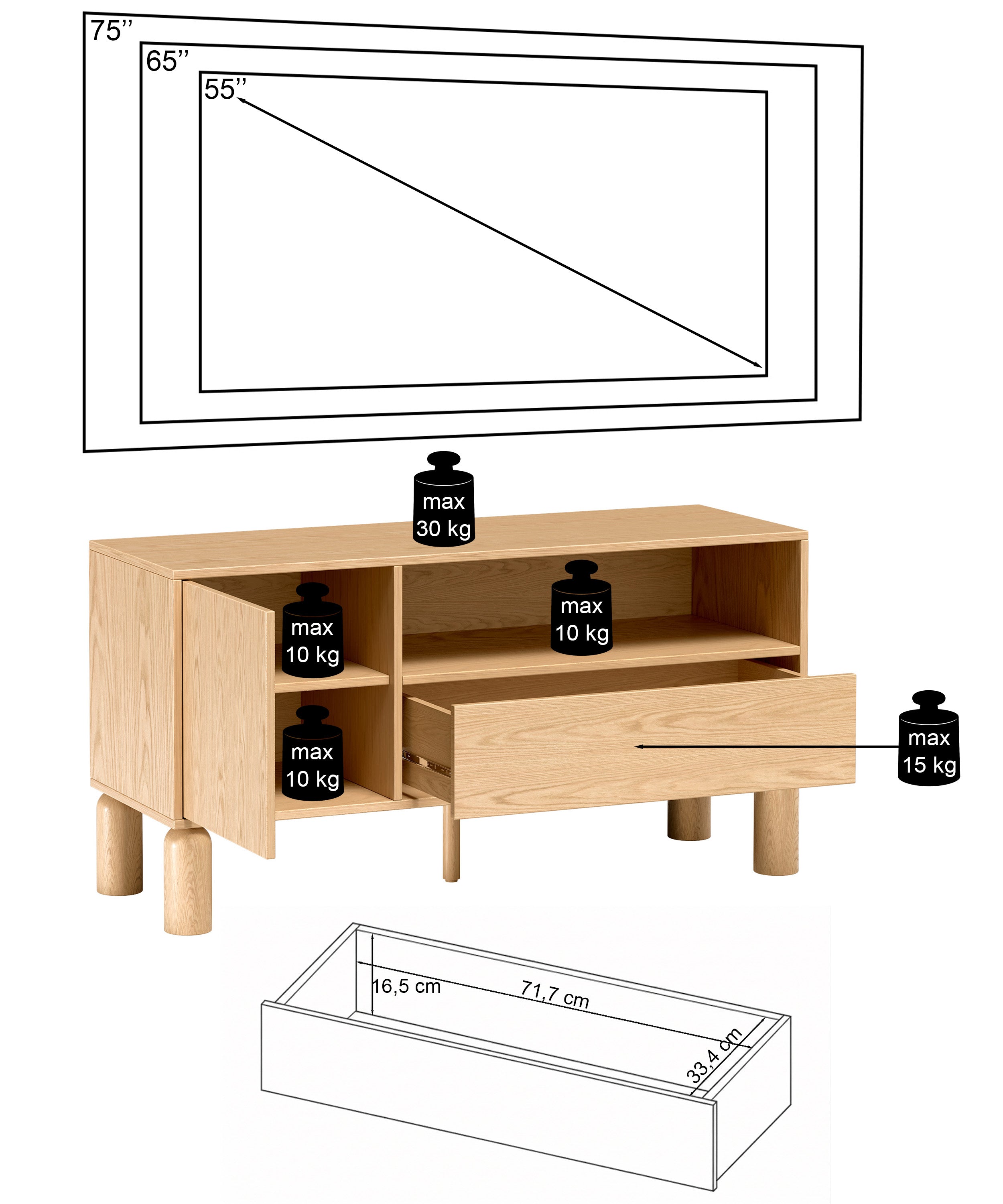 selsey-sanden-tv-schrank-120-cm-eiche-bookmatch-mit-schublade-und-nische image 8