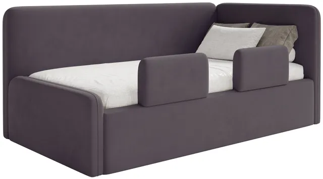 selsey-fanklo-jugendbett-120x200-cm-rechtsseitig-mit-matratze-violetter-velours image 1