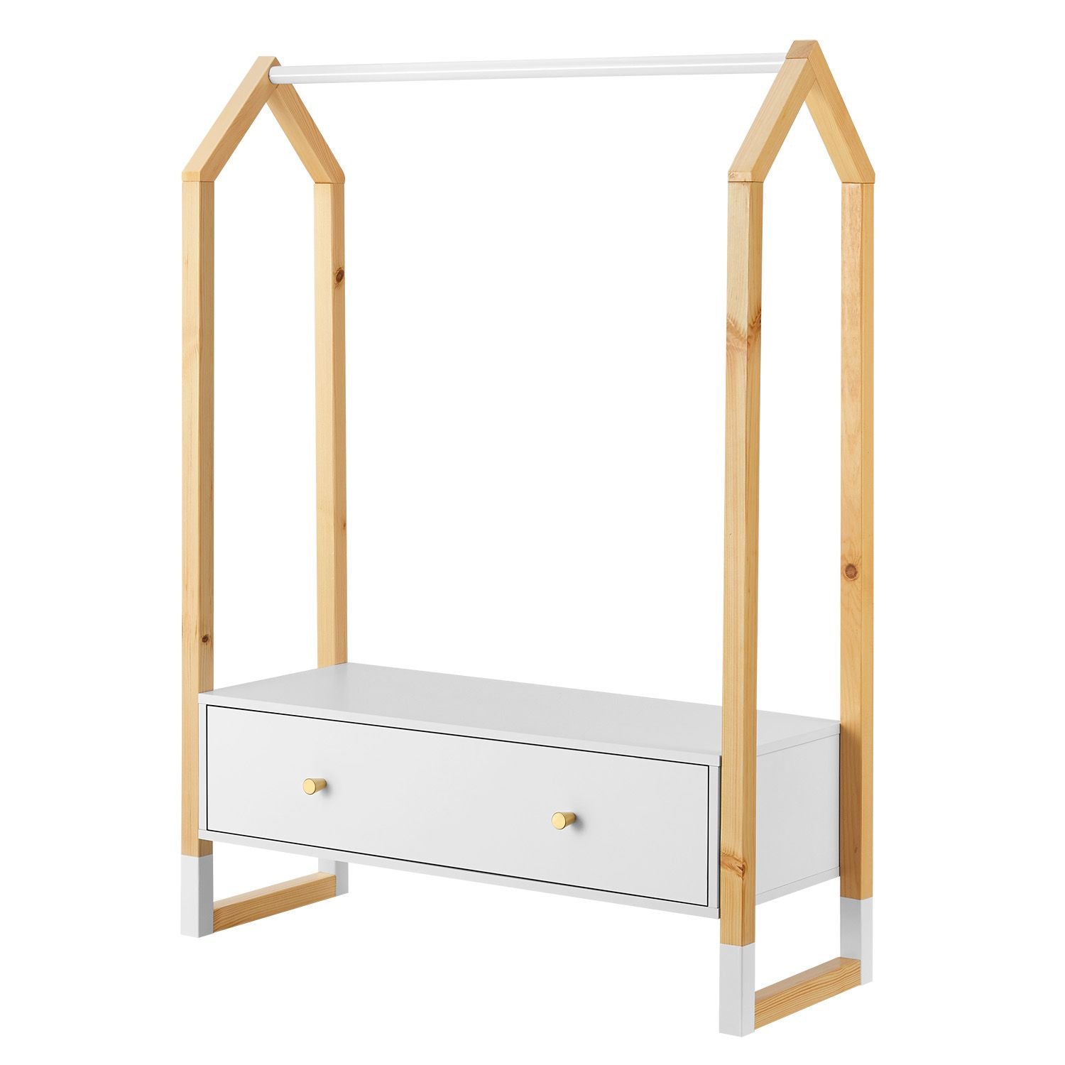 juskys-kinder-kleiderst-nder-filla-mit-schublade-wei image 1