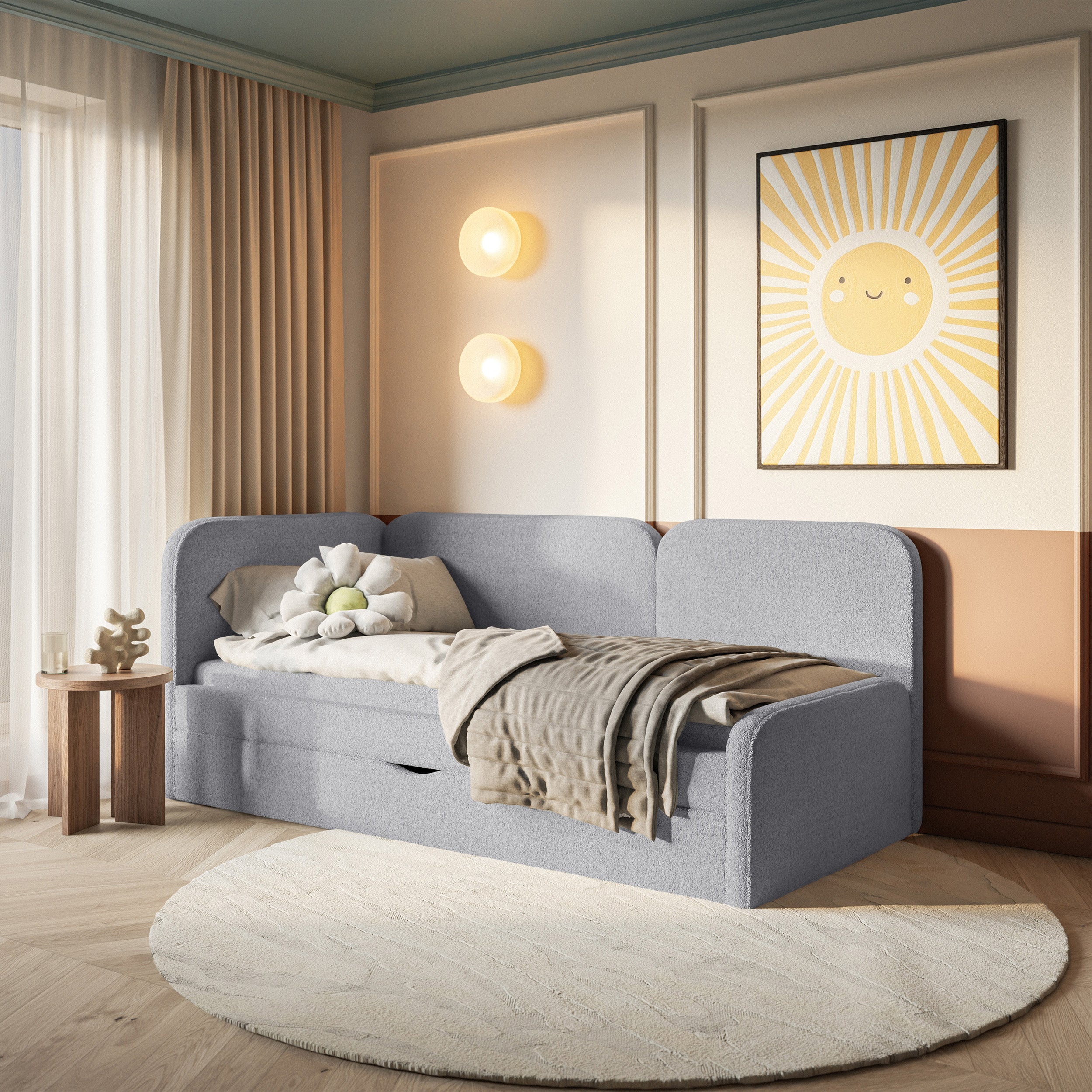 selsey-cuddy-jugendbett-90x200-cm-links-grauer-pl-sch-mit-matratze-und-stauraum image 2