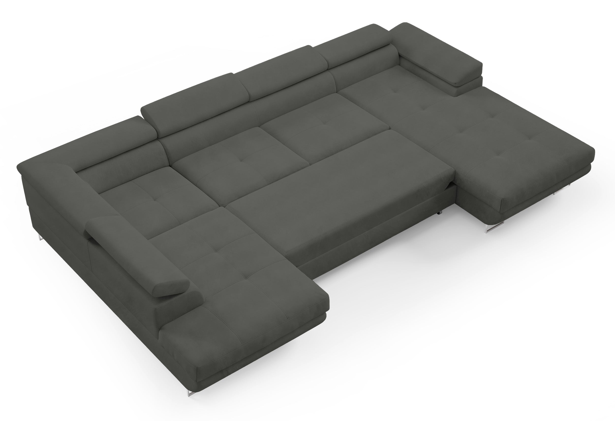 selsey-nollia-ecksofa-u-f-rmig-linksseitig-mit-schlaffunktion-dunkelgrau-boucl-m image 3