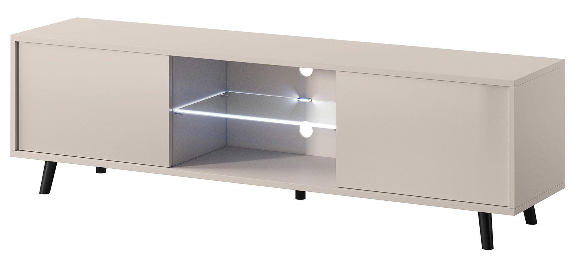 selsey-lefyr-tv-schrank-140-cm-grau-beige-mit-led image 1