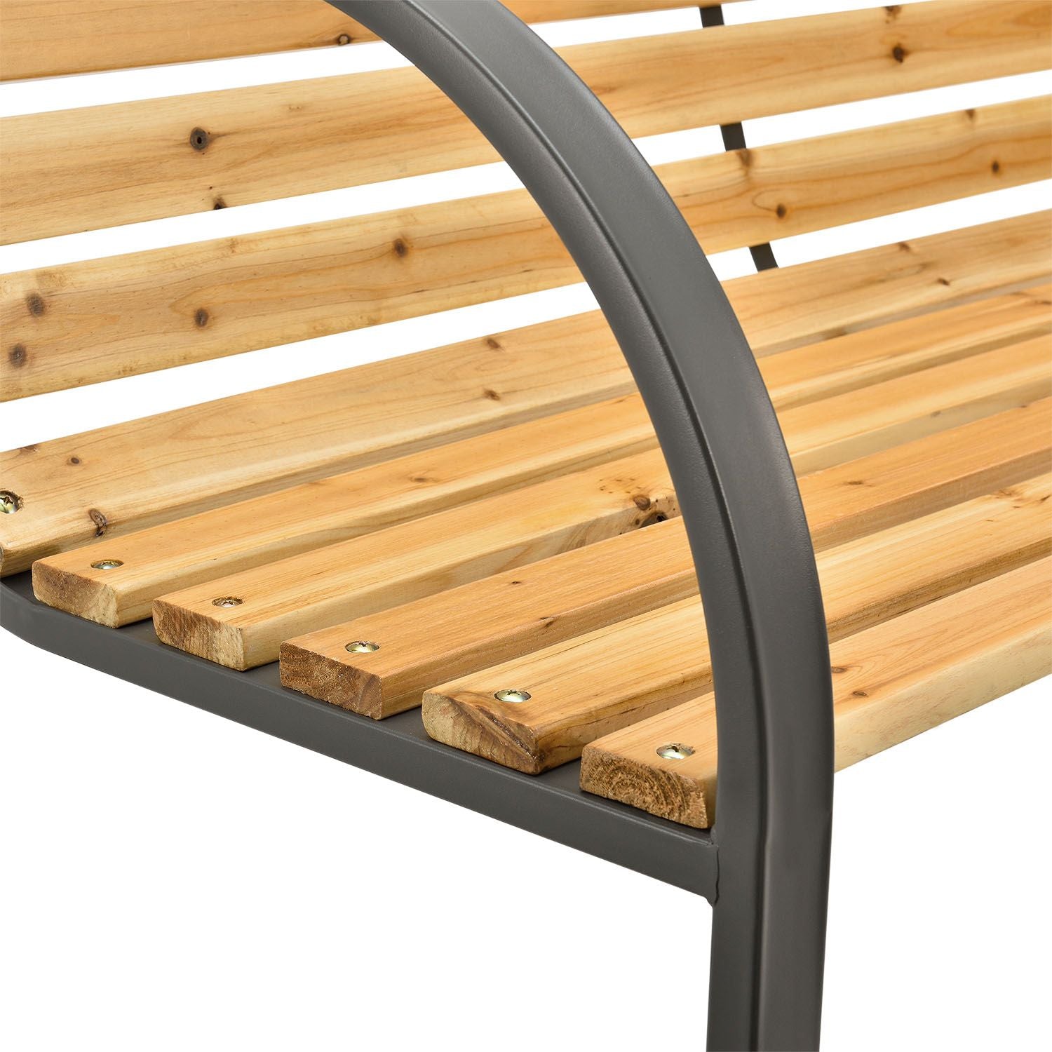 juskys-gartenbank-modena-120-cm-holz-stahl-2-sitzer image 5